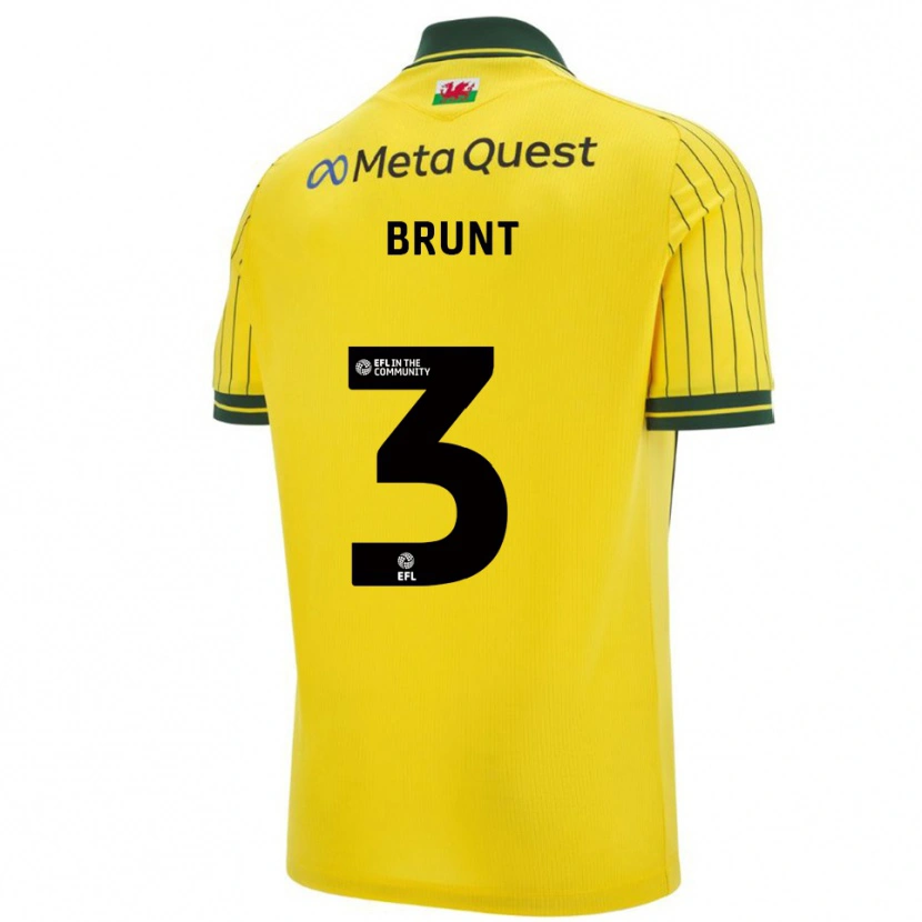 Danxen Niño Camiseta Lewis Brunt #3 Amarillo Verde 2ª Equipación 2025/26 La Camisa México
