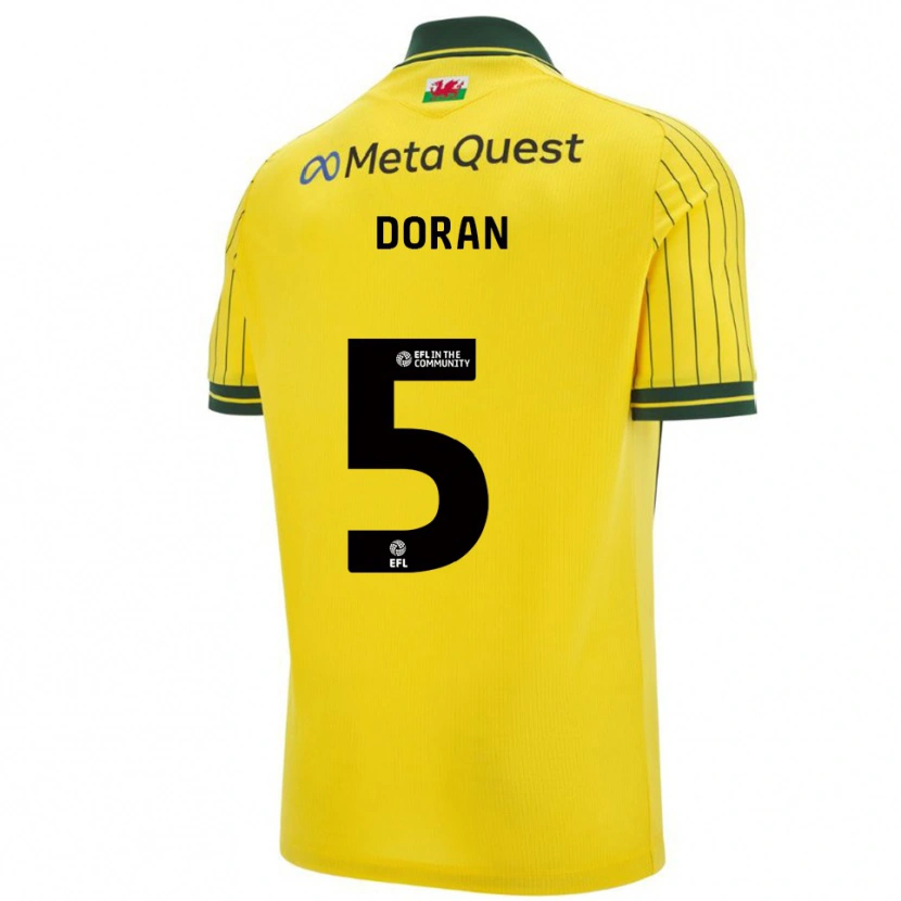 Danxen Niño Camiseta Louisha Doran #5 Amarillo Verde 2ª Equipación 2025/26 La Camisa México