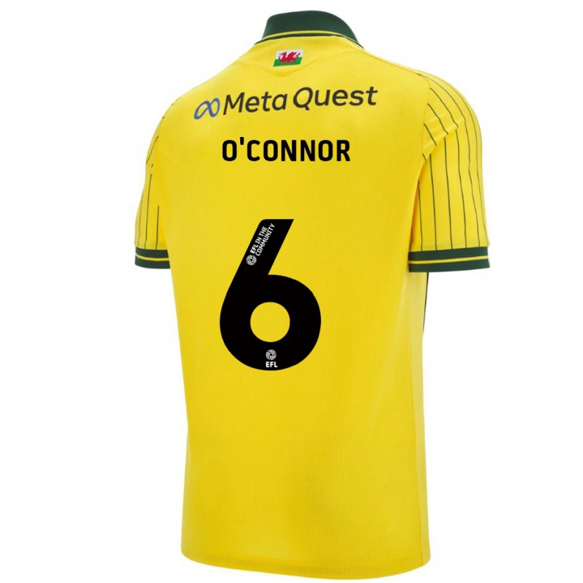 Danxen Niño Camiseta Thomas O'connor #6 Amarillo Verde 2ª Equipación 2025/26 La Camisa México