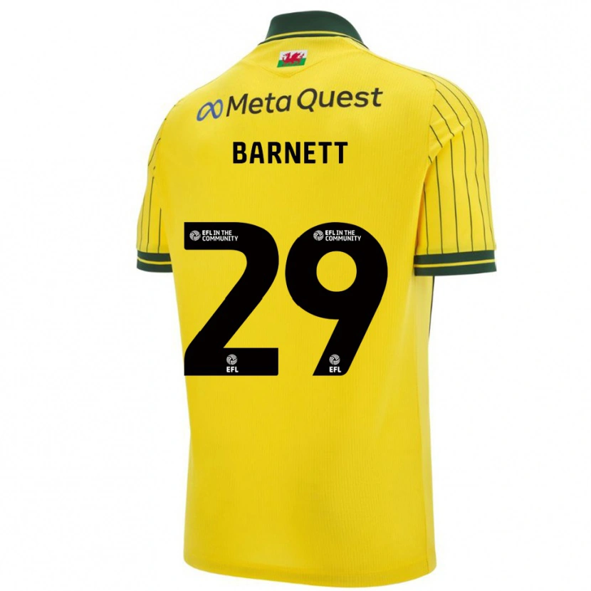 Danxen Niño Camiseta Ryan Barnett #29 Amarillo Verde 2ª Equipación 2025/26 La Camisa México