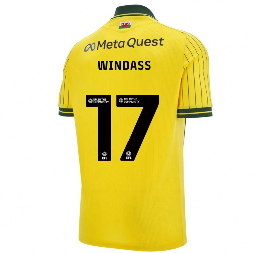 Danxen Niño Camiseta Josh Windass #17 Amarillo Verde 2ª Equipación 2025/26 La Camisa México