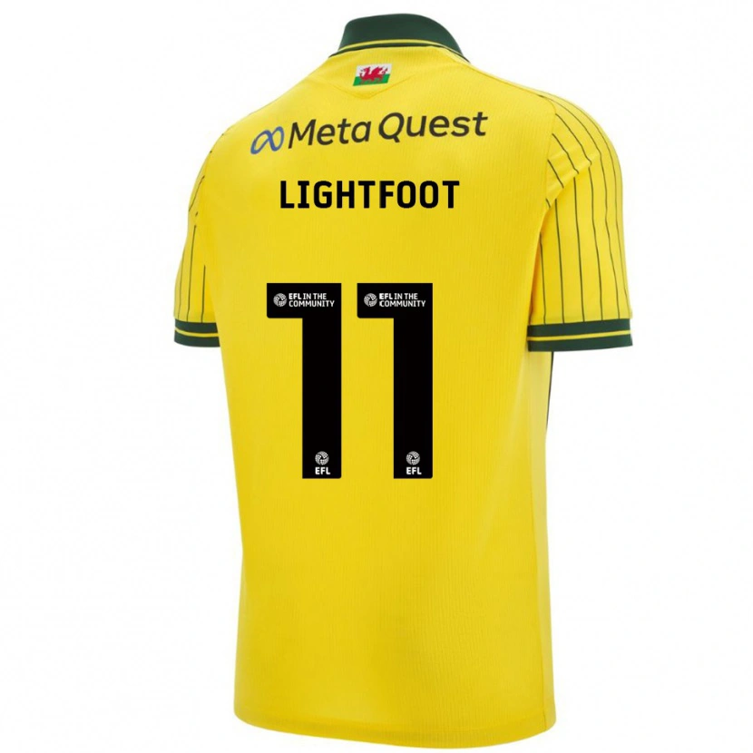 Danxen Niño Camiseta Amber Lightfoot #11 Amarillo Verde 2ª Equipación 2025/26 La Camisa México