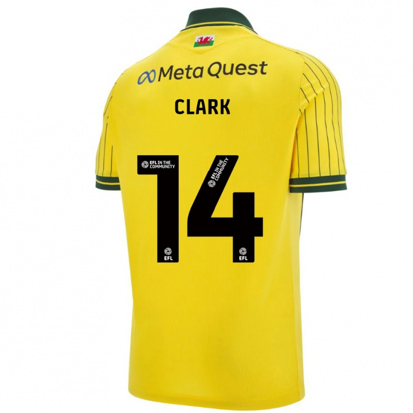 Danxen Niño Camiseta Nat Clark #14 Amarillo Verde 2ª Equipación 2025/26 La Camisa México