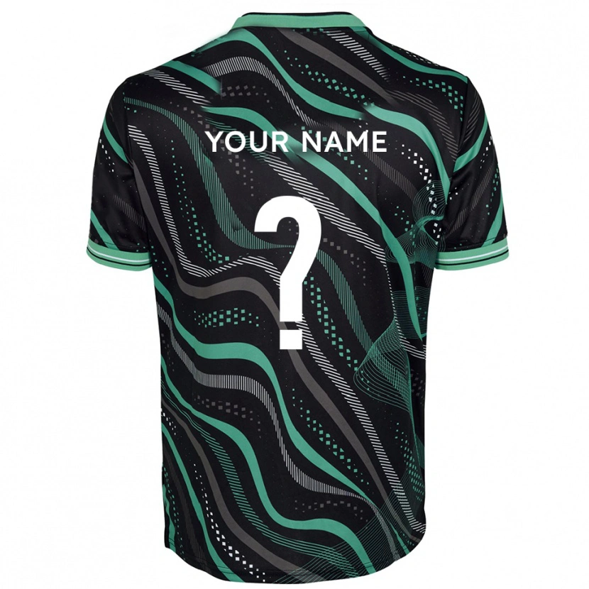 Danxen Niño Camiseta Su Nombre #0 Negro Verde 2ª Equipación 2025/26 La Camisa México