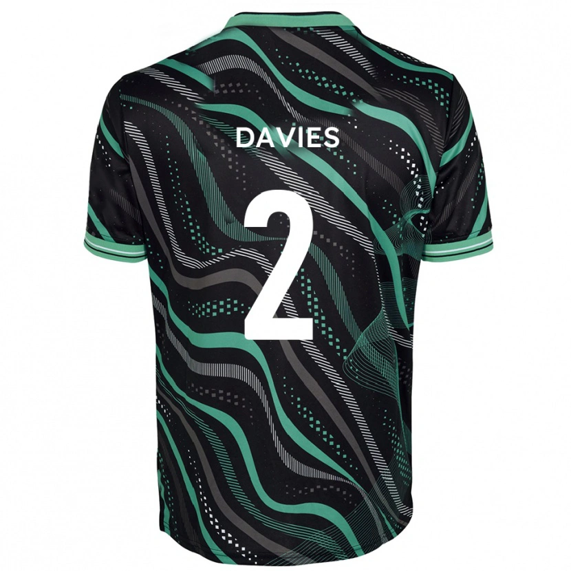 Danxen Niño Camiseta Archie Davies #2 Negro Verde 2ª Equipación 2025/26 La Camisa México