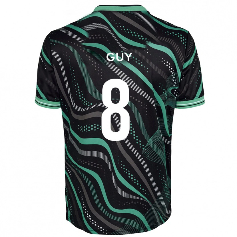 Danxen Niño Camiseta Callum Guy #8 Negro Verde 2ª Equipación 2025/26 La Camisa México