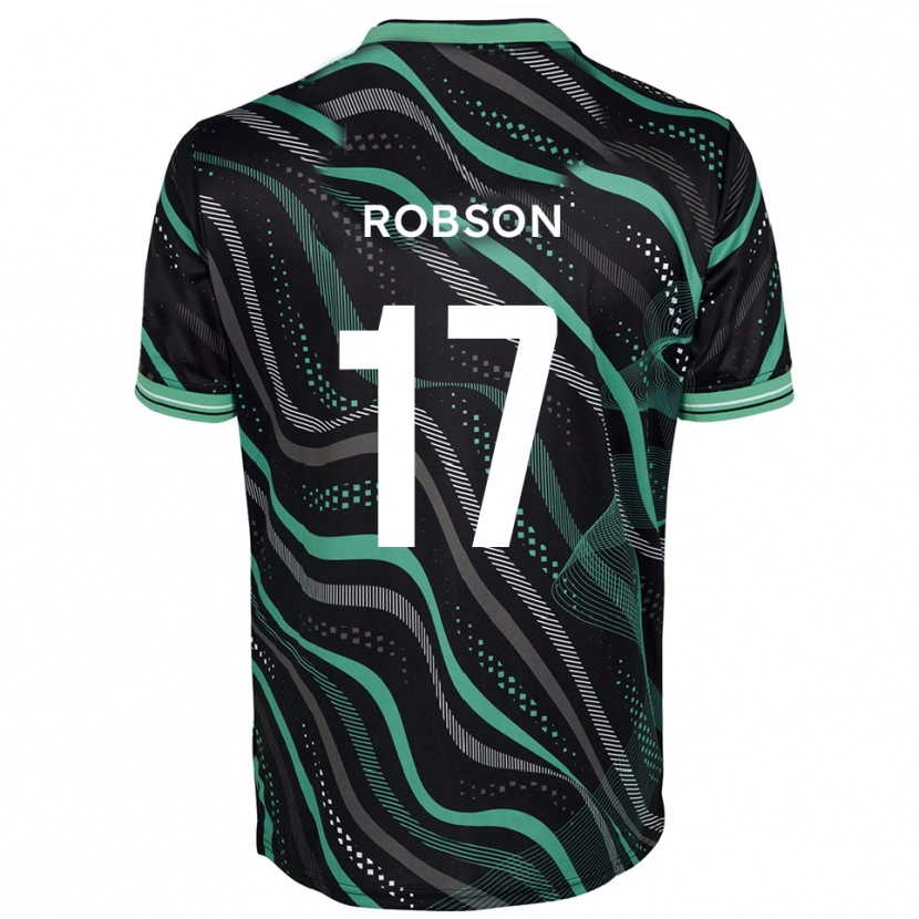 Danxen Niño Camiseta Ethan Robson #17 Negro Verde 2ª Equipación 2025/26 La Camisa México