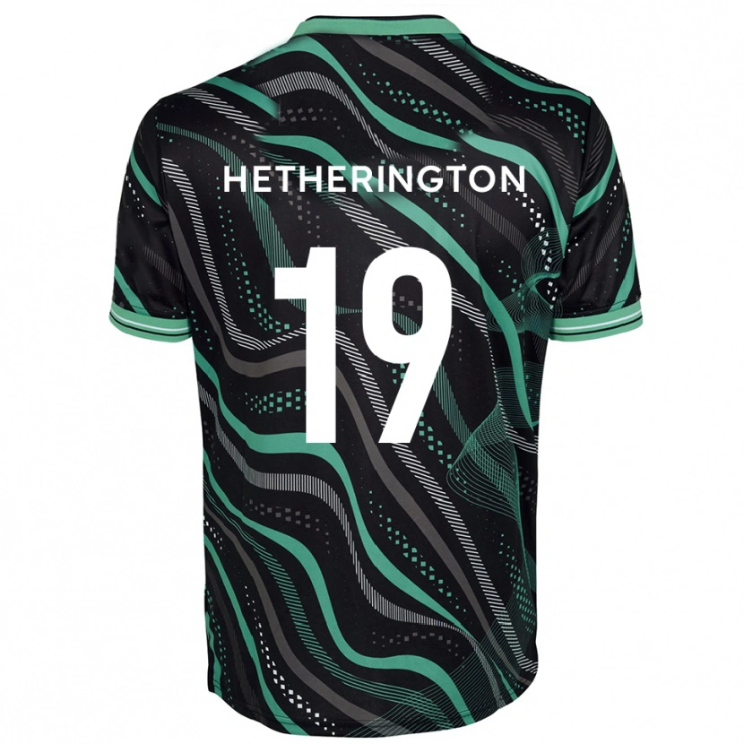 Danxen Niño Camiseta Sam Hetherington #19 Negro Verde 2ª Equipación 2025/26 La Camisa México