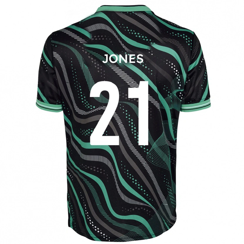 Danxen Niño Camiseta Jordan Jones #21 Negro Verde 2ª Equipación 2025/26 La Camisa México
