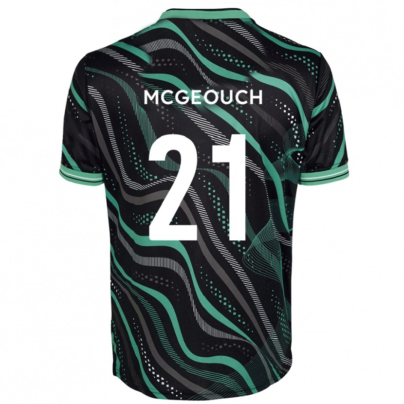 Danxen Niño Camiseta Dylan Mcgeouch #21 Negro Verde 2ª Equipación 2025/26 La Camisa México