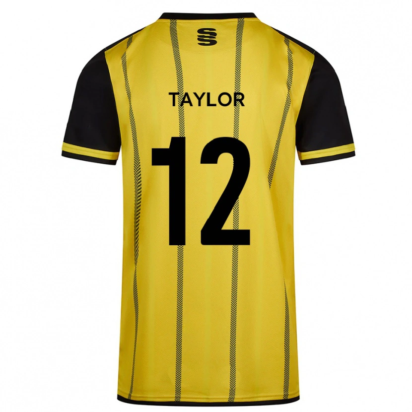 Danxen Niño Camiseta Max Taylor #12 Amarillo Negro 2ª Equipación 2025/26 La Camisa México