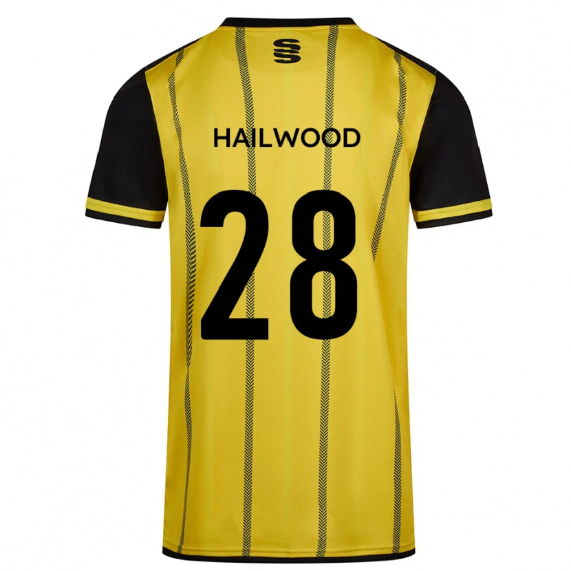 Danxen Niño Camiseta Jesse Hailwood #28 Amarillo Negro 2ª Equipación 2025/26 La Camisa México