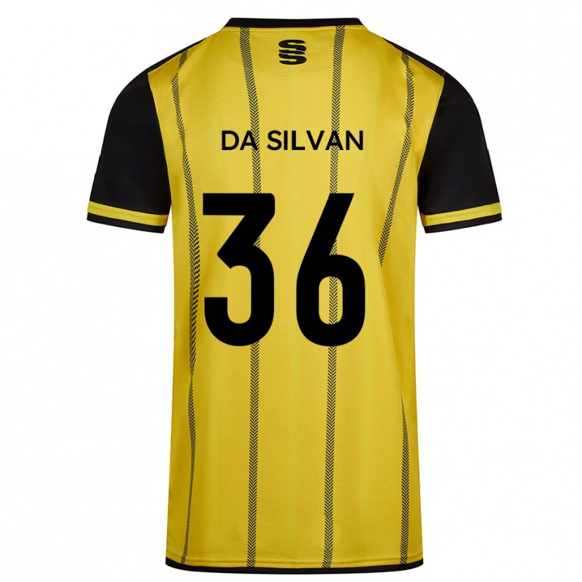 Danxen Niño Camiseta Elisaro Da Silvan #36 Amarillo Negro 2ª Equipación 2025/26 La Camisa México