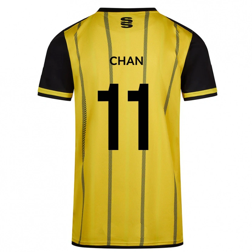 Danxen Niño Camiseta Karri Chan #11 Amarillo Negro 2ª Equipación 2025/26 La Camisa México