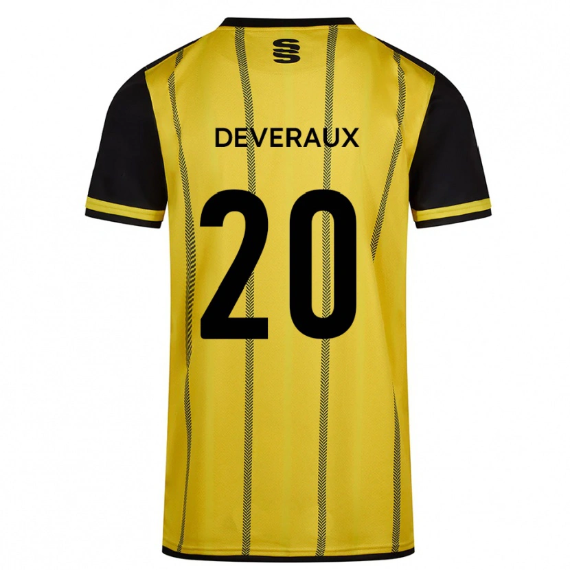 Danxen Niño Camiseta Demi Deveraux #20 Amarillo Negro 2ª Equipación 2025/26 La Camisa México