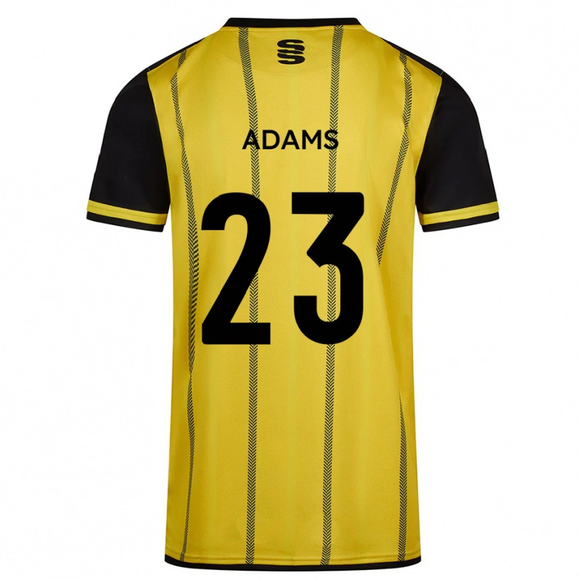 Danxen Niño Camiseta Ellie Adams #23 Amarillo Negro 2ª Equipación 2025/26 La Camisa México