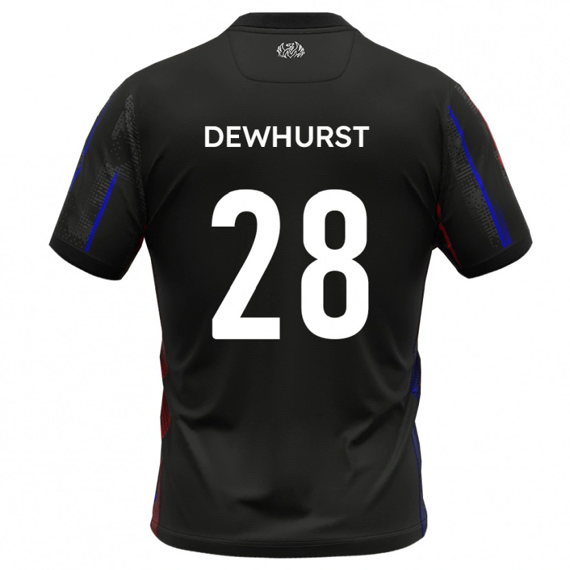 Danxen Niño Camiseta Marcus Dewhurst #28 Negro Rojo 2ª Equipación 2025/26 La Camisa México