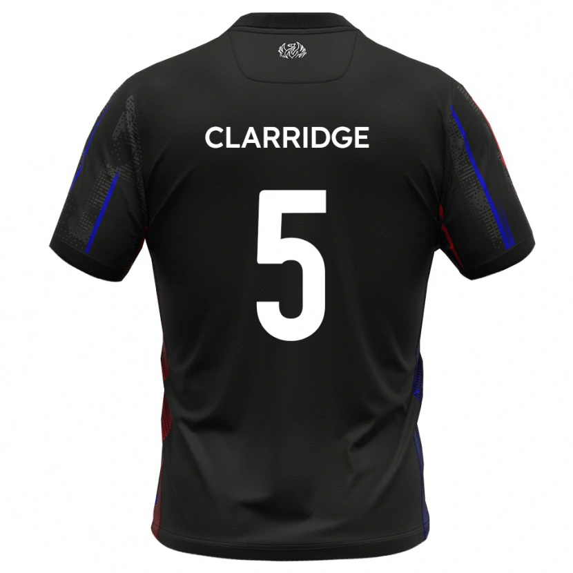 Danxen Niño Camiseta James Clarridge #5 Negro Rojo 2ª Equipación 2025/26 La Camisa México