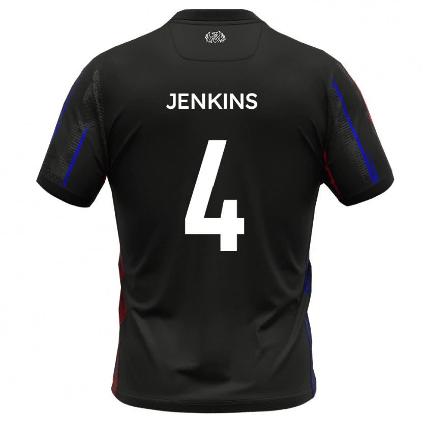 Danxen Niño Camiseta Luke Jenkins #4 Negro Rojo 2ª Equipación 2025/26 La Camisa México