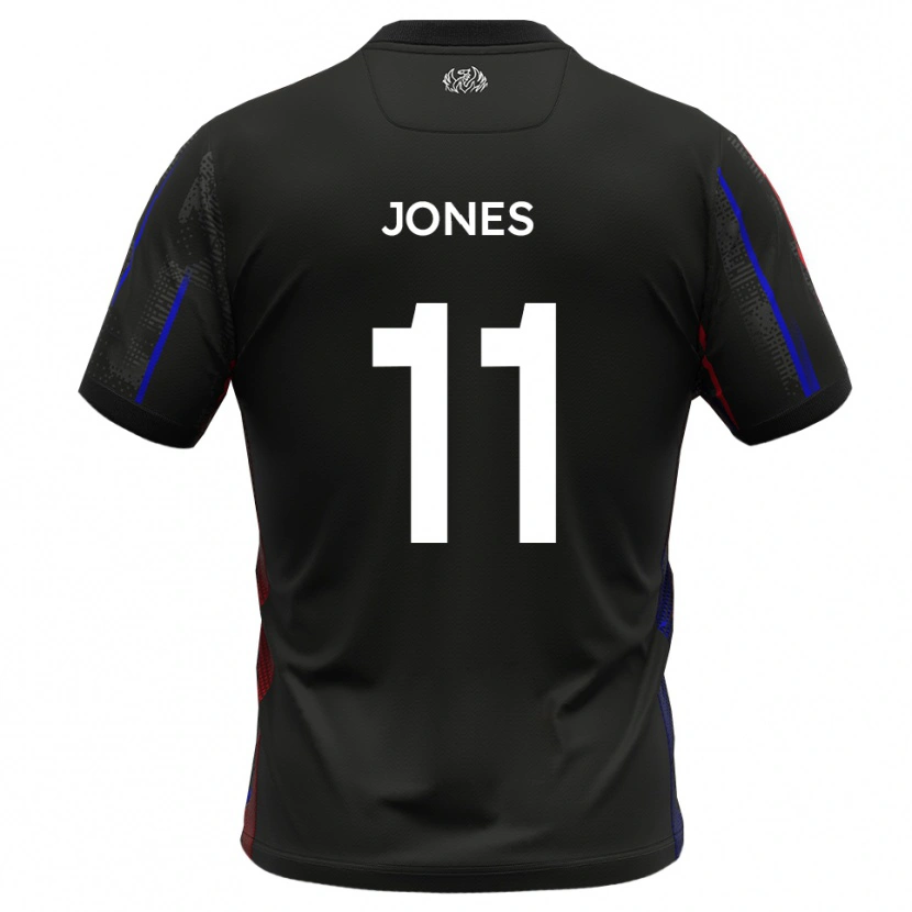 Danxen Niño Camiseta Ryan Jones #11 Negro Rojo 2ª Equipación 2025/26 La Camisa México