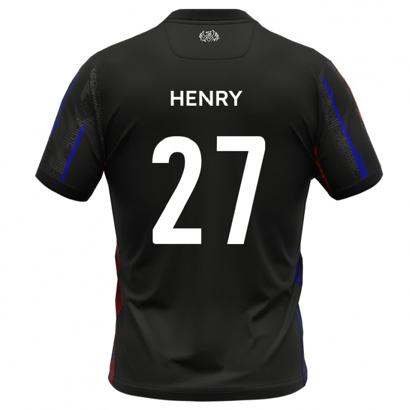 Danxen Niño Camiseta James Henry #27 Negro Rojo 2ª Equipación 2025/26 La Camisa México