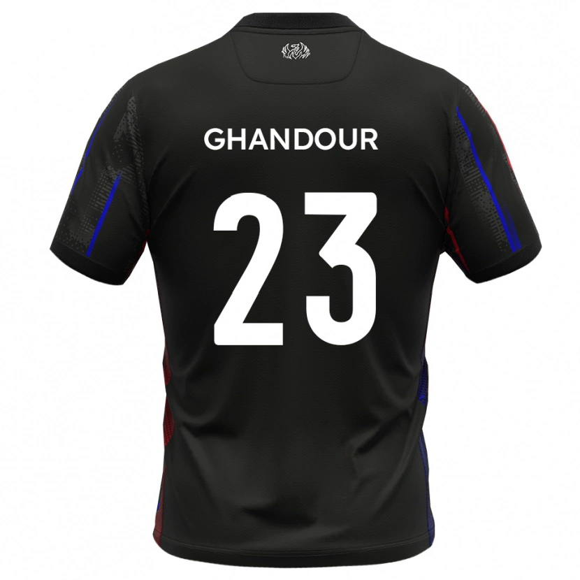 Danxen Niño Camiseta Hady Ghandour #23 Negro Rojo 2ª Equipación 2025/26 La Camisa México