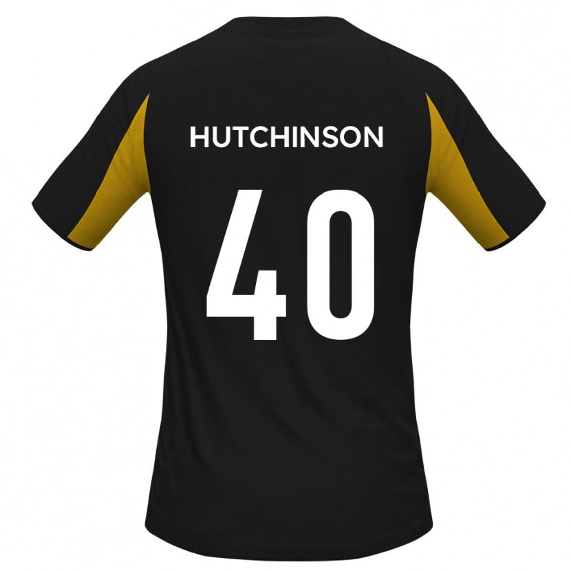 Danxen Niño Camiseta Luke Hutchinson #40 Negro Amarillo 2ª Equipación 2025/26 La Camisa México