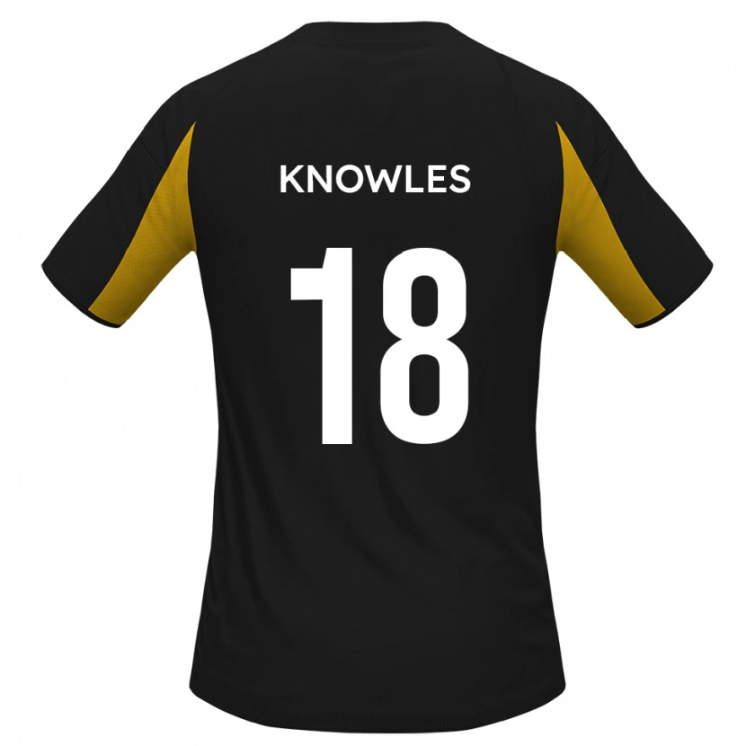 Danxen Niño Camiseta Jimmy Knowles #18 Negro Amarillo 2ª Equipación 2025/26 La Camisa México