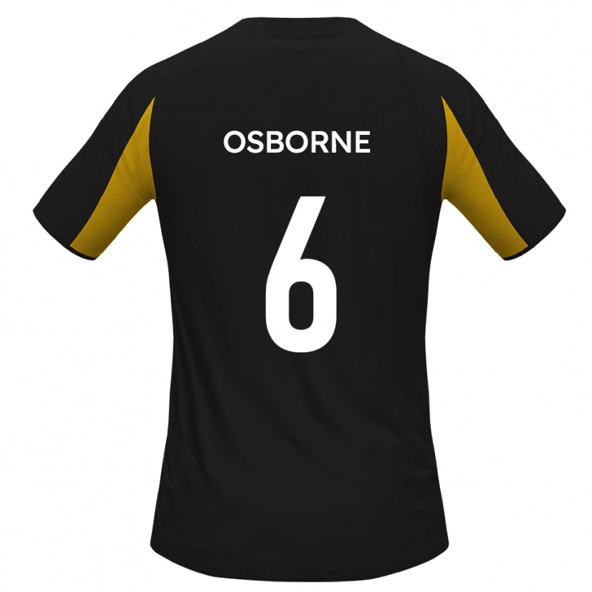 Danxen Niño Camiseta Elliot Osborne #6 Negro Amarillo 2ª Equipación 2025/26 La Camisa México