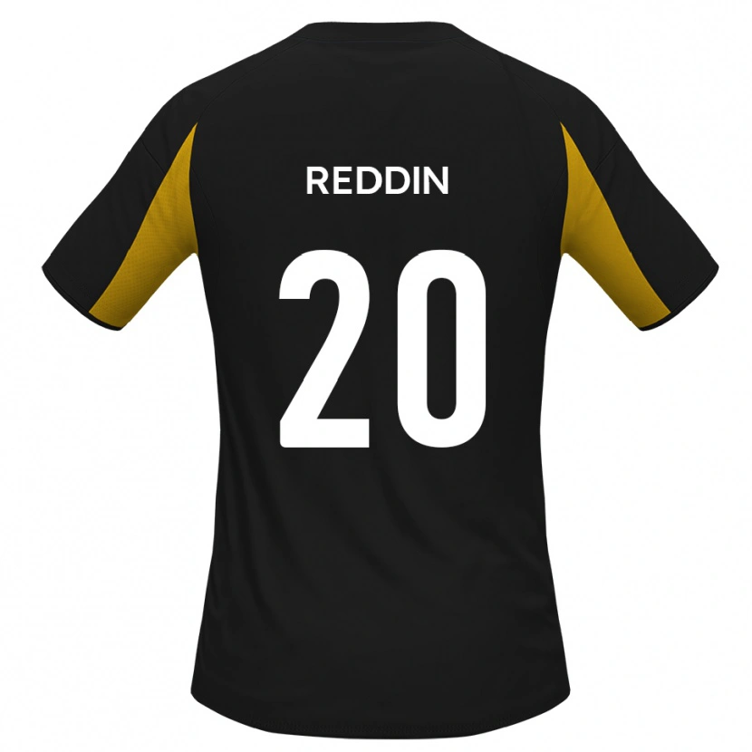 Danxen Niño Camiseta Kahrel Reddin #20 Negro Amarillo 2ª Equipación 2025/26 La Camisa México