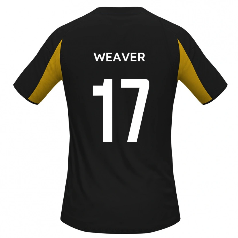 Danxen Niño Camiseta Lucas Weaver #17 Negro Amarillo 2ª Equipación 2025/26 La Camisa México