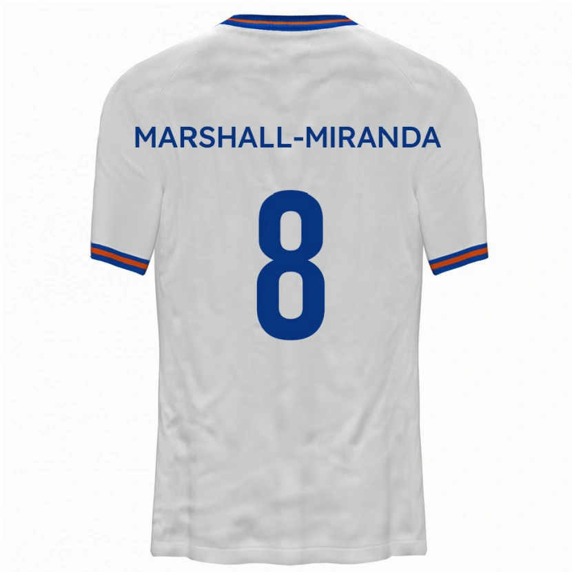 Danxen Niño Camiseta Marley Marshall-Miranda #8 Blanco Azul 2ª Equipación 2025/26 La Camisa México