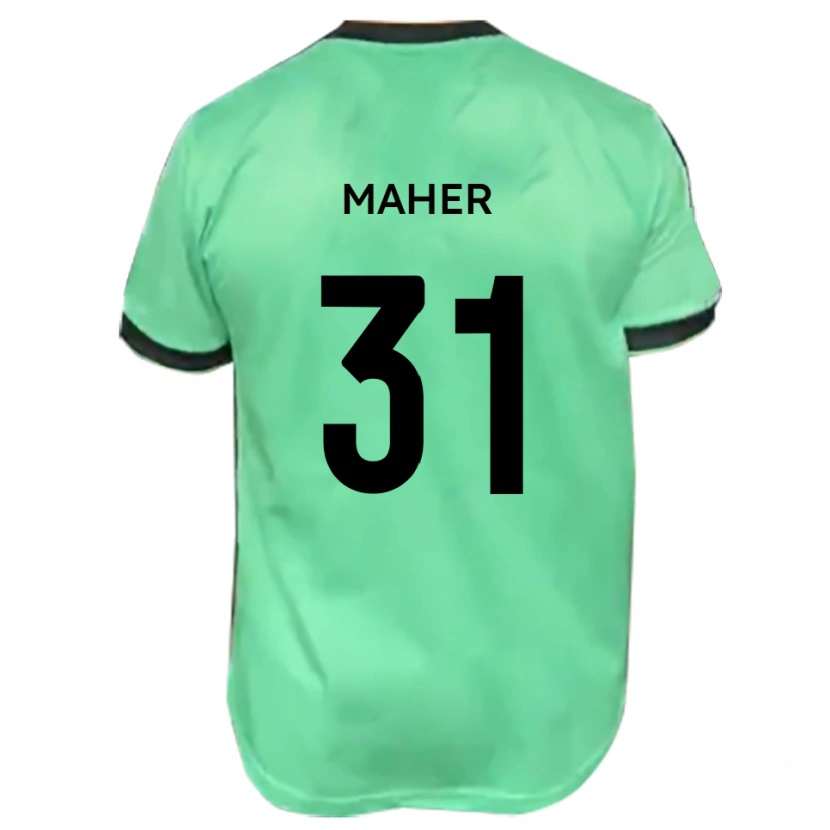 Danxen Niño Camiseta Niall Maher #31 Turquesa Negro 2ª Equipación 2025/26 La Camisa México