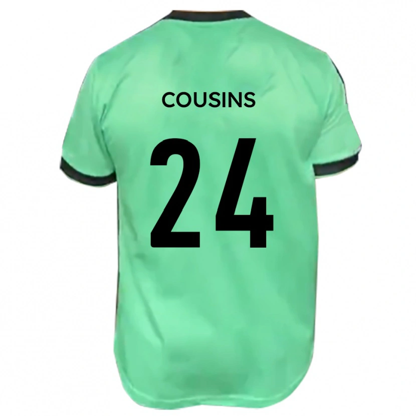 Danxen Niño Camiseta Jordan Cousins #24 Turquesa Negro 2ª Equipación 2025/26 La Camisa México