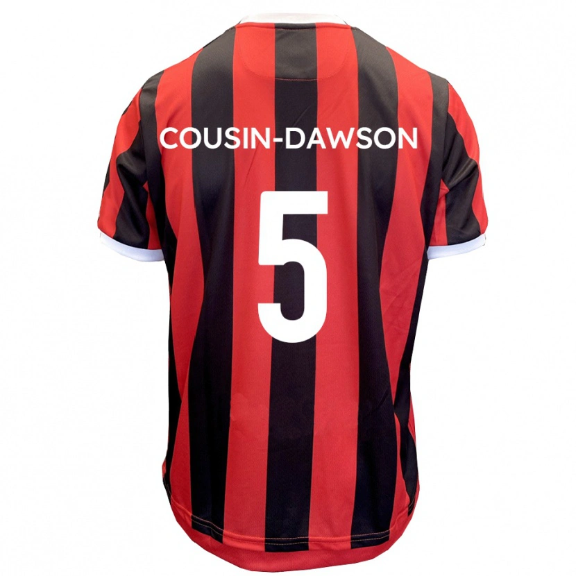 Danxen Niño Camiseta Finn Cousin-Dawson #5 Rojo Negro 2ª Equipación 2025/26 La Camisa México