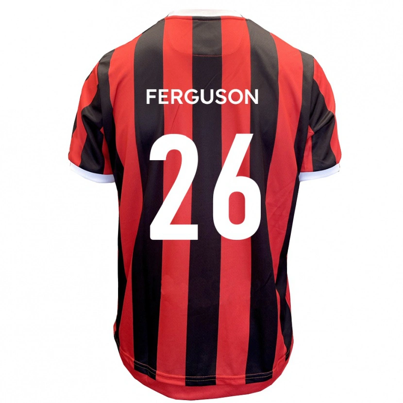 Danxen Niño Camiseta Kyle Ferguson #26 Rojo Negro 2ª Equipación 2025/26 La Camisa México