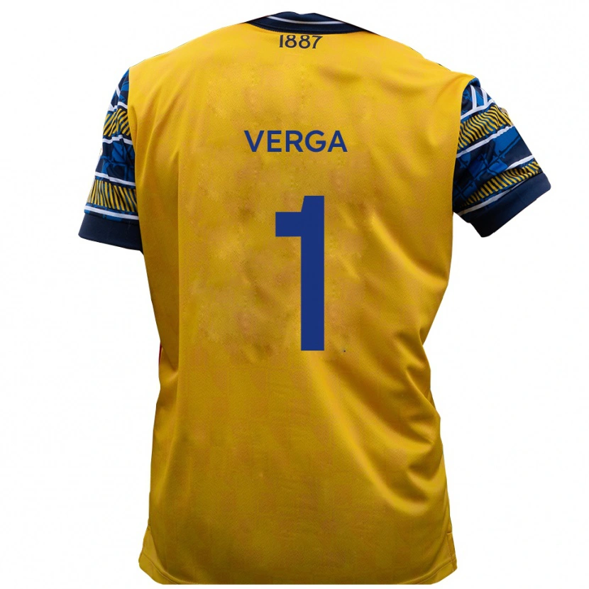 Danxen Niño Camiseta Mikey Verga #1 Amarillo Negro 2ª Equipación 2025/26 La Camisa México