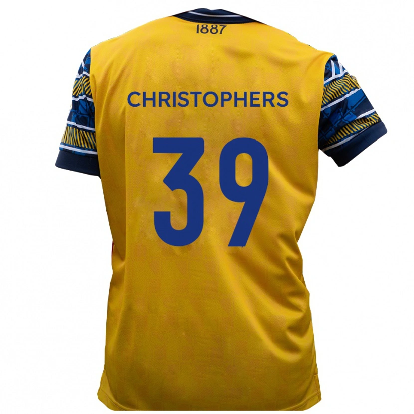 Danxen Niño Camiseta Leo Christophers #39 Amarillo Negro 2ª Equipación 2025/26 La Camisa México