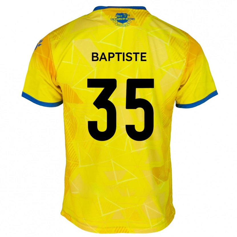 Danxen Niño Camiseta Dante Baptiste #35 Amarillo Azul 2ª Equipación 2025/26 La Camisa México