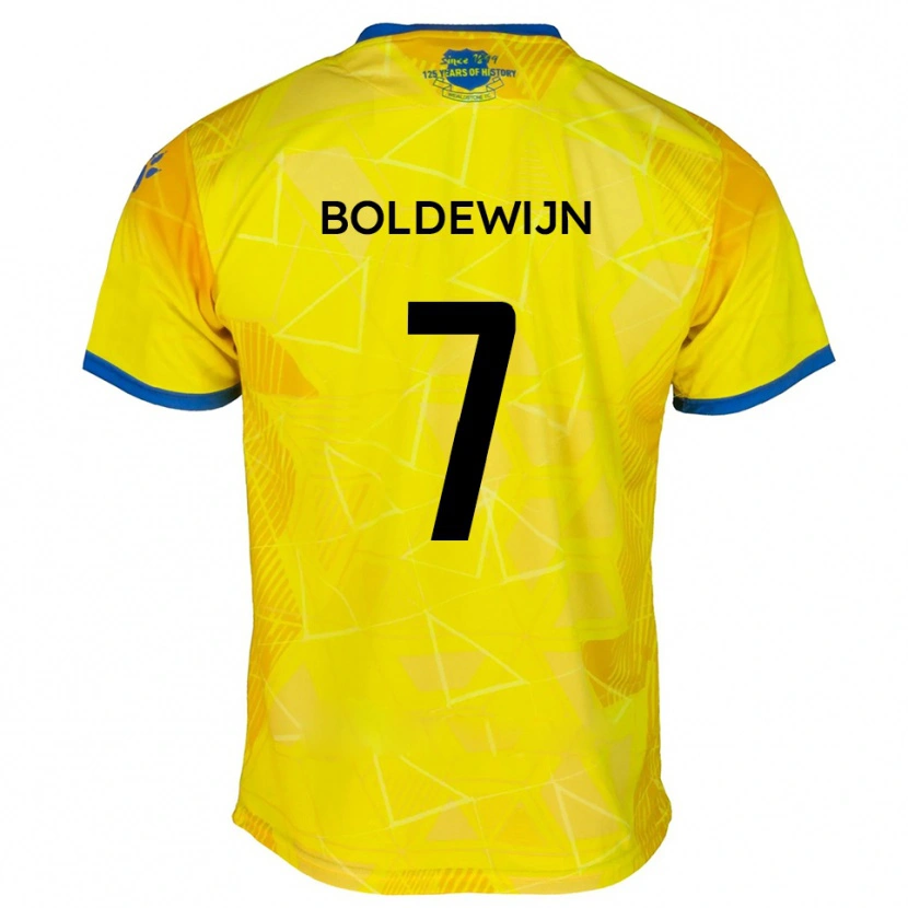 Danxen Niño Camiseta Enzio Boldewijn #7 Amarillo Azul 2ª Equipación 2025/26 La Camisa México