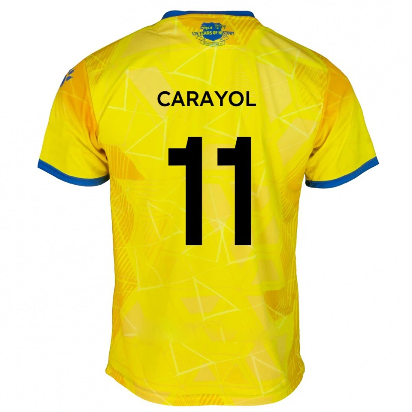 Danxen Niño Camiseta Mustapha Carayol #11 Amarillo Azul 2ª Equipación 2025/26 La Camisa México