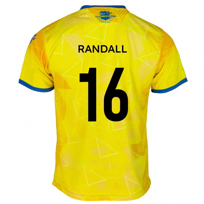Danxen Niño Camiseta Will Randall #16 Amarillo Azul 2ª Equipación 2025/26 La Camisa México
