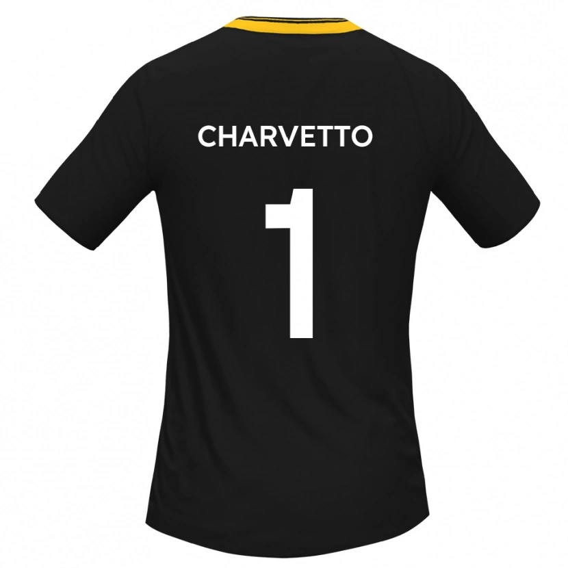 Danxen Niño Camiseta Michael Charvetto #1 Negro Amarillo 2ª Equipación 2025/26 La Camisa México