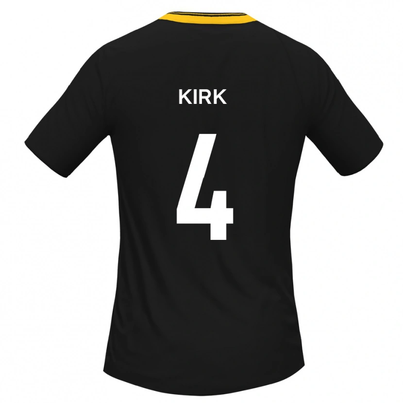 Danxen Niño Camiseta Alex Kirk #4 Negro Amarillo 2ª Equipación 2025/26 La Camisa México