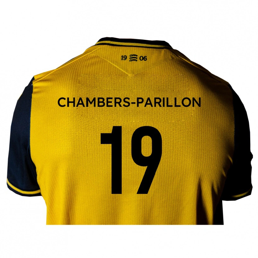 Danxen Niño Camiseta Leon Chambers-Parillon #19 Amarillo Negro 2ª Equipación 2025/26 La Camisa México