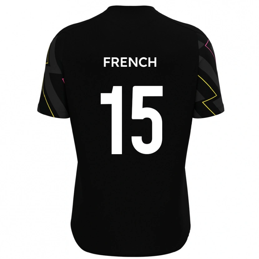 Danxen Niño Camiseta Tyler French #15 Negro Gris 2ª Equipación 2025/26 La Camisa México
