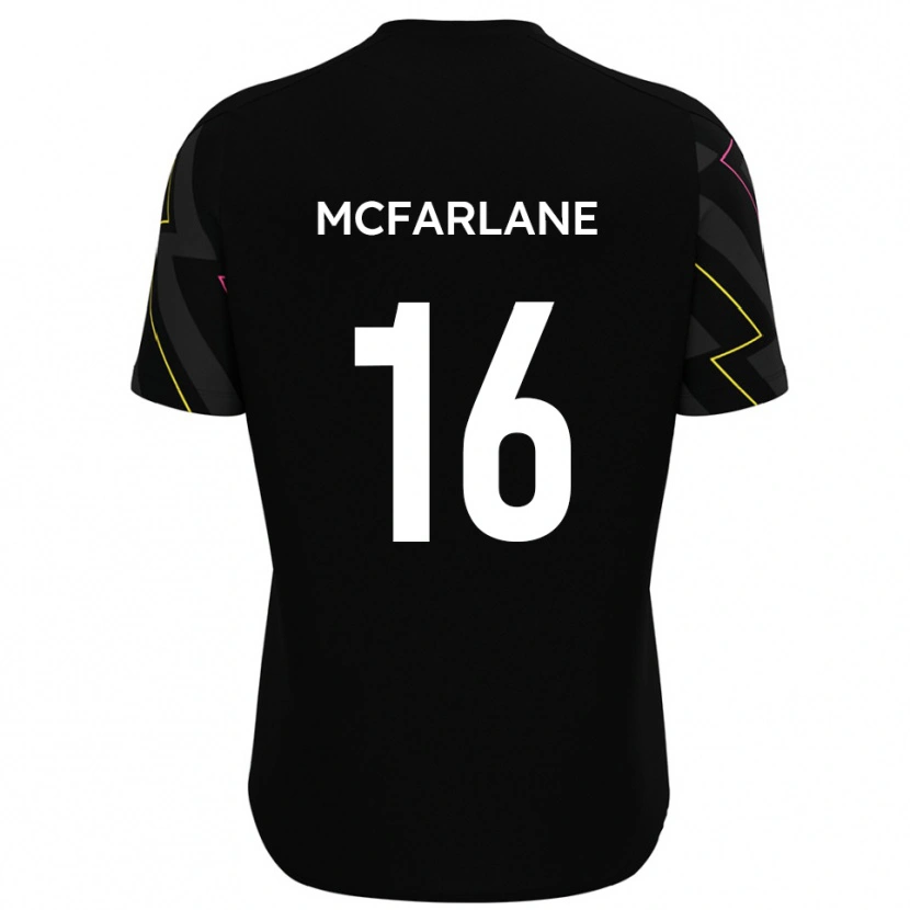 Danxen Niño Camiseta Callum Mcfarlane #16 Negro Gris 2ª Equipación 2025/26 La Camisa México
