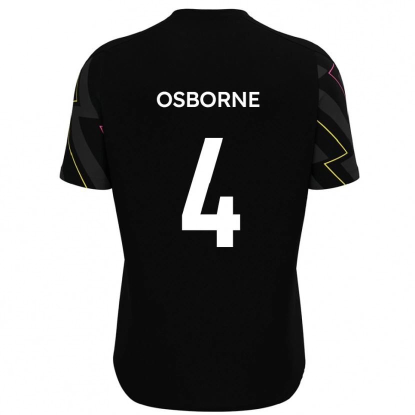 Danxen Niño Camiseta Jamey Osborne #4 Negro Gris 2ª Equipación 2025/26 La Camisa México