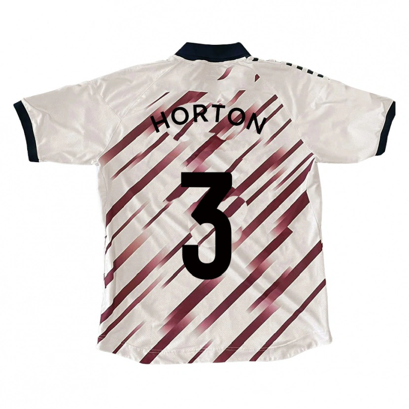Danxen Niño Camiseta Branden Horton #3 Blanco Rojo 2ª Equipación 2025/26 La Camisa México