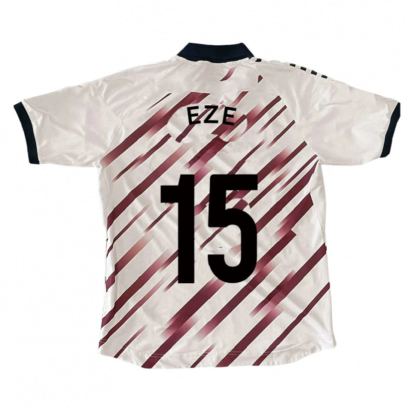 Danxen Niño Camiseta Dubem Eze #15 Blanco Rojo 2ª Equipación 2025/26 La Camisa México